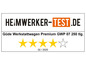 Hodnocení dílenského vozíku Güde od Heimwerker-Test.de se 4 hvězdami.