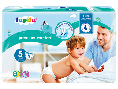 lupilu Dětské pleny Premium Comfort, velikost 5 JUNIOR, 35 kusů