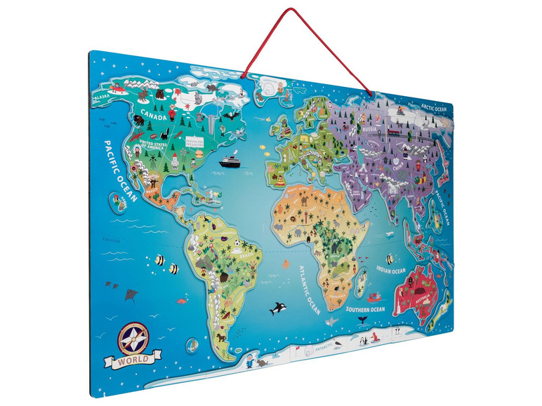  Zobrazit na celou obrazovku Playtive JUNIOR Dřevěná magnetická mapa - Obrázek 3