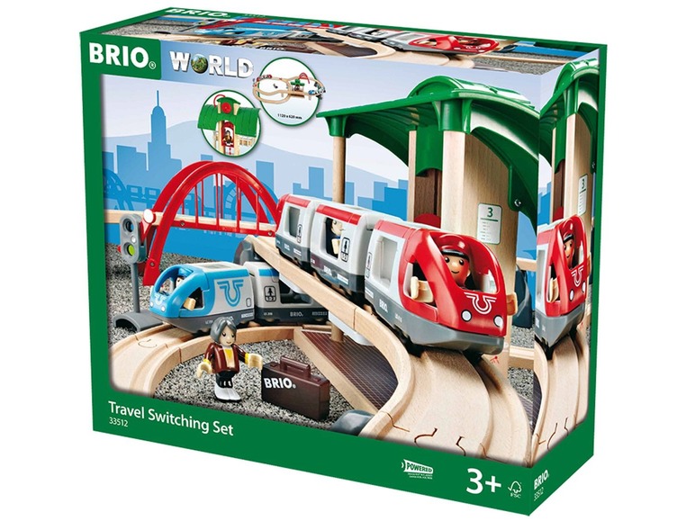  Zobrazit na celou obrazovku BRIO Vláčkodráha sada velká s výhybkami mostem nástupištěm 33512 - Obrázek 9