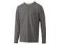 Šedé pánské tričko s dlouhým rukávem a knoflíky.