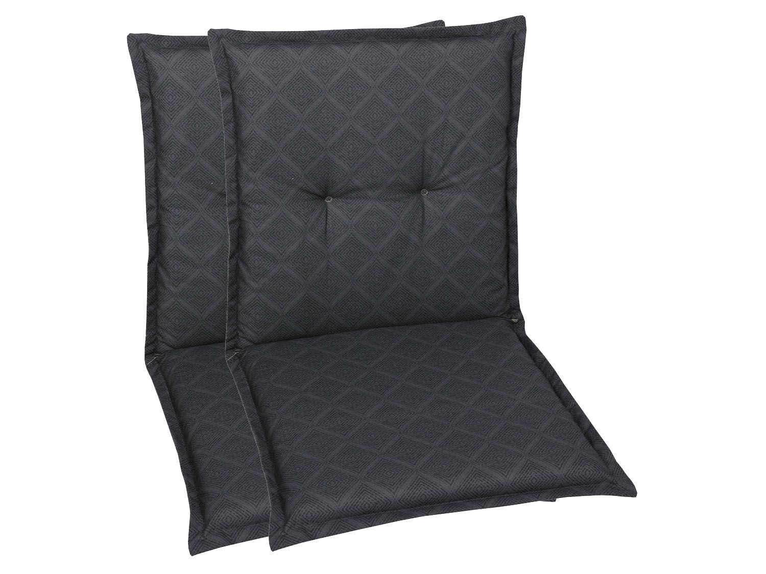 Go-De Textil Sada zahradních podsedáků Raute (nízká opěrka, 2 kusy, antracitová)