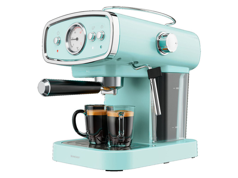  Zobrazit na celou obrazovku SILVERCREST® KITCHEN TOOLS Espresso kávovar SEM 1050 A1, modrá - Obrázek 1