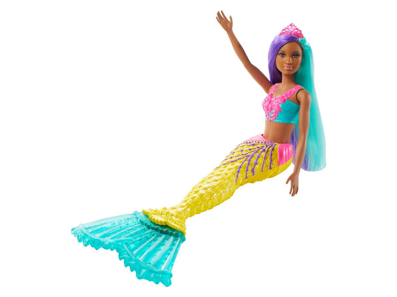  Zobrazit na celou obrazovku Barbie Dreamtopia Mořská panna, tyrkysová a fialová - Obrázek 1