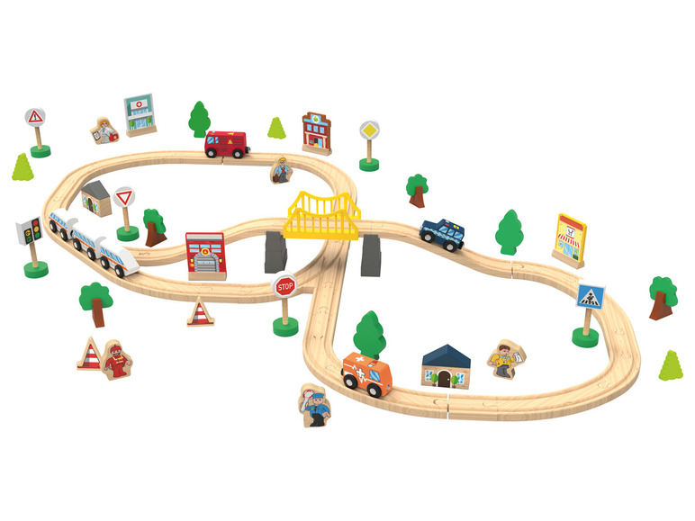  Zobrazit na celou obrazovku Playtive Dřevěná železnice Město / Statek - Obrázek 5