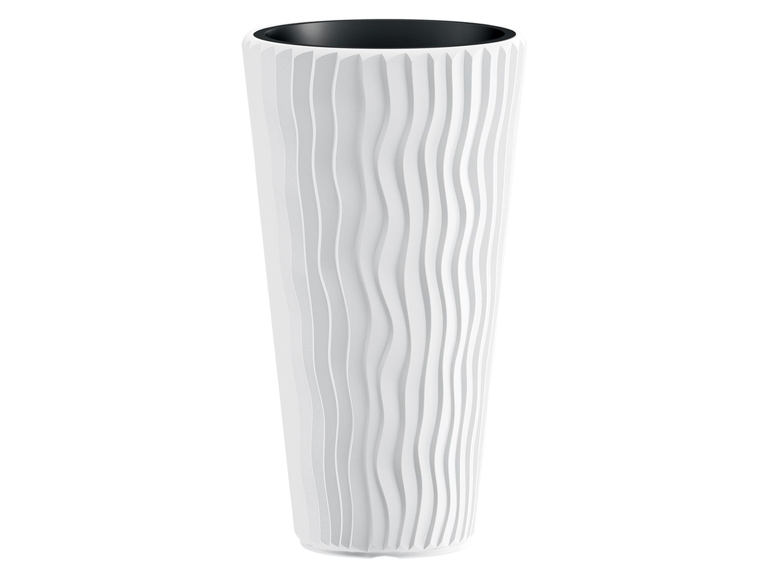 Prosperplast Květináč s vložkou Sandy Slim (bílá, Š 30 x V 53 x H 30 cm)