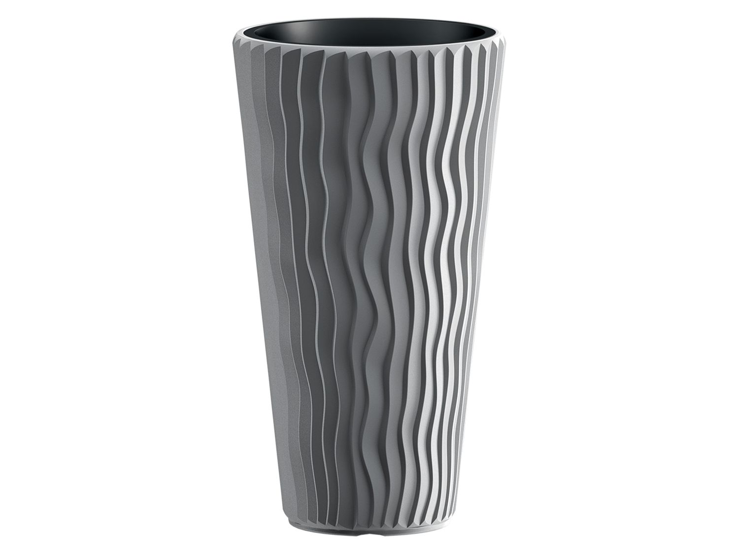 Prosperplast Květináč s vložkou Sandy Slim (šedá, Š 30 x V 53 x H 30 cm)