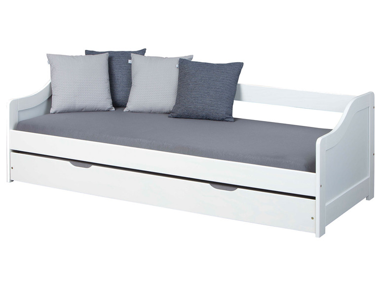  Zobrazit na celou obrazovku Inter Link Rozkládací pohovka s postelí Leonie, 90 x 200 cm, bílá - Obrázek 3