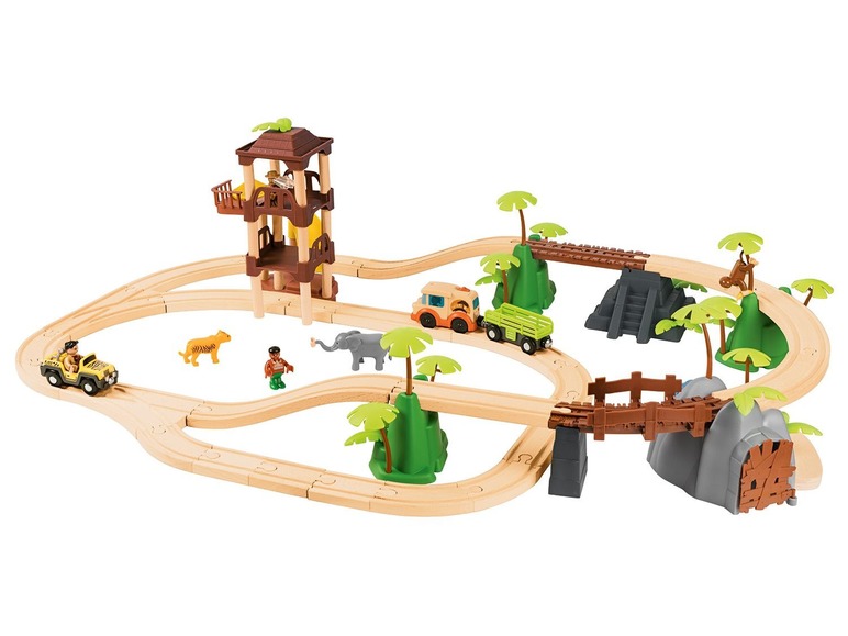  Zobrazit na celou obrazovku Playtive JUNIOR Dřevěná železnice Džungle - Obrázek 1