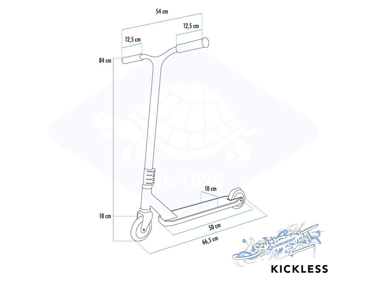  Zobrazit na celou obrazovku Schildkröt Stunt Scooter Kickless - Obrázek 10