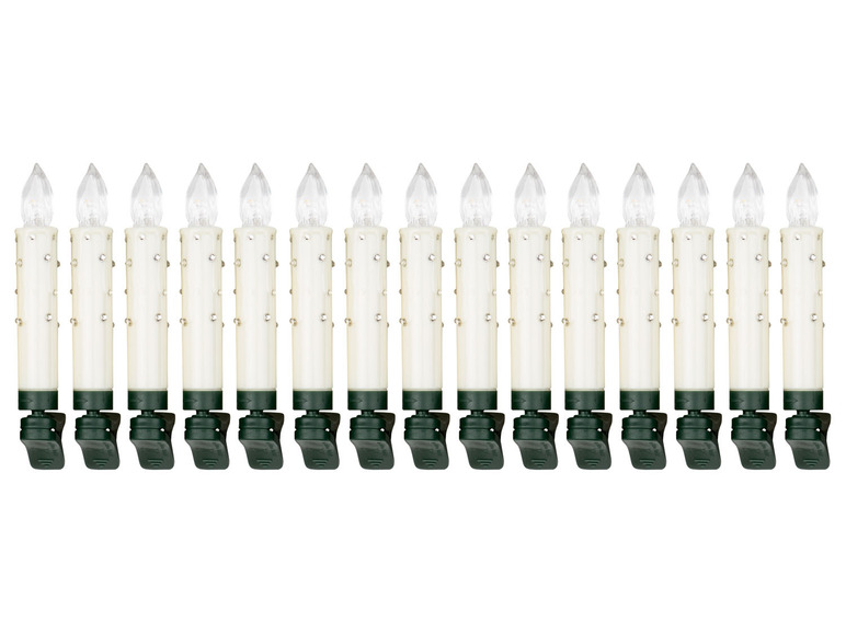  Zobrazit na celou obrazovku LIVARNO home LED svíčky na vánoční stromek, 15 kusů - Obrázek 2
