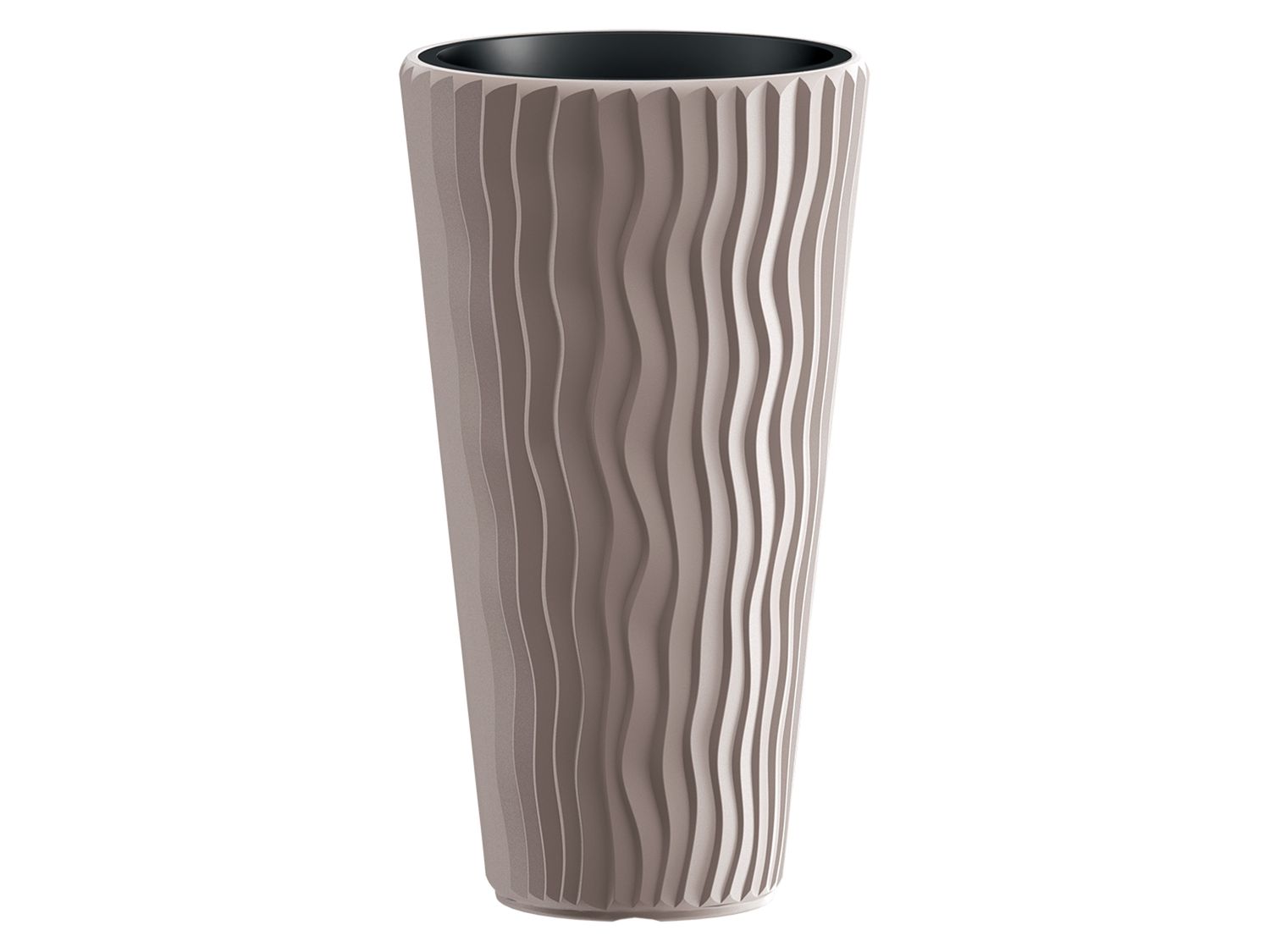 Prosperplast Květináč s vložkou Sandy Slim (kávová, Š 30 x V 53 x H 30 cm)