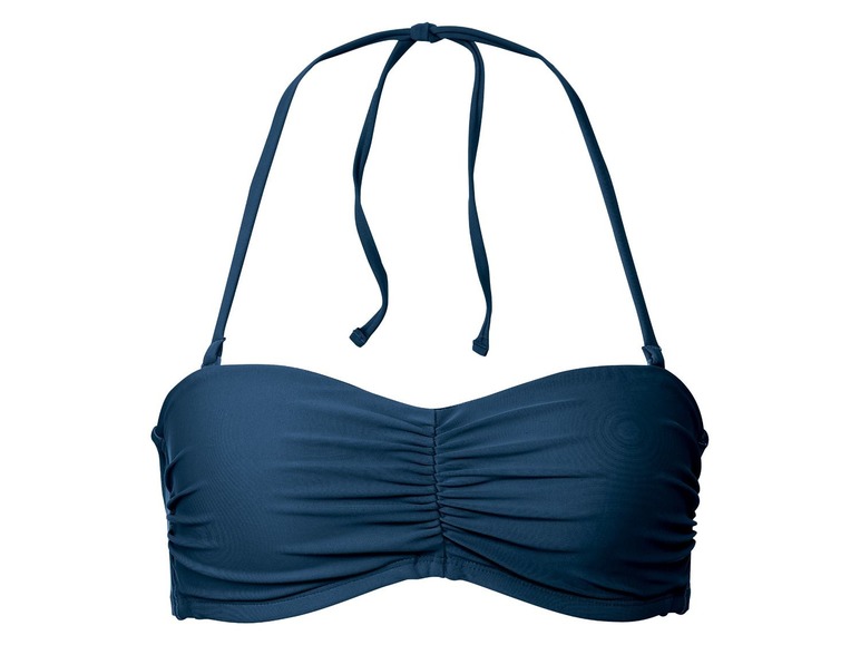Tmavě modrý bandeau vrchní díl bikin.