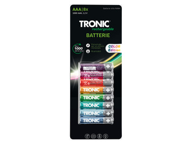TRONIC® Nabíjecí baterie Ni-MH Ready 2 Use, 8 kusů