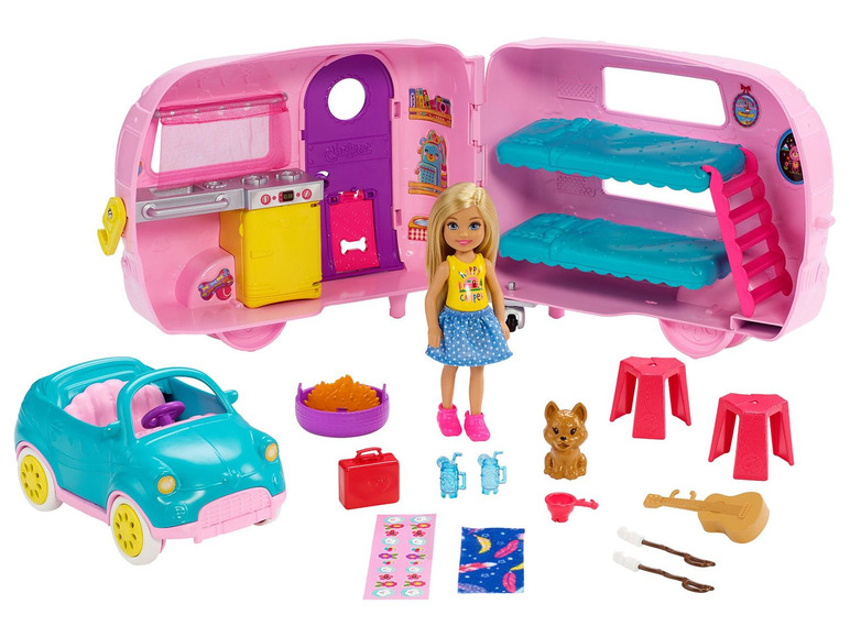  Zobrazit na celou obrazovku Barbie Chelsea sada karavan a panenka - Obrázek 1