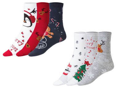 ESMARA® Dámské vánoční ponožky, 3 páry