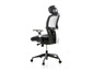 Černá ergonomická kancelářská židle s mesh opěradlem.