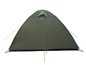 Zelený stan na kempování.