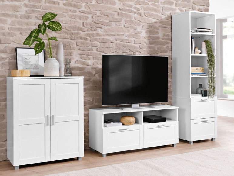  Zobrazit na celou obrazovku LIVARNO home TV stolek Basel, bílý - Obrázek 9