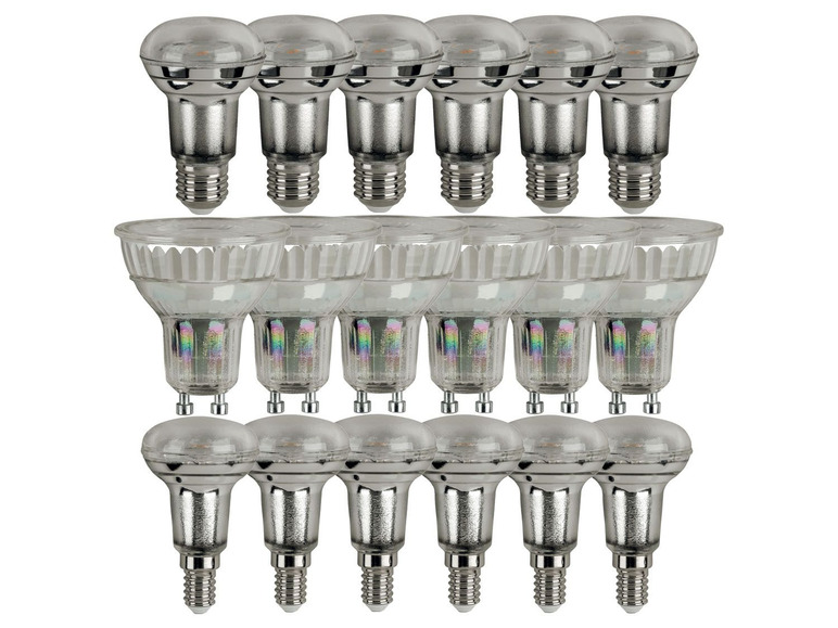 Sada 12 LED žárovek, včetně patic GU10 a R39.