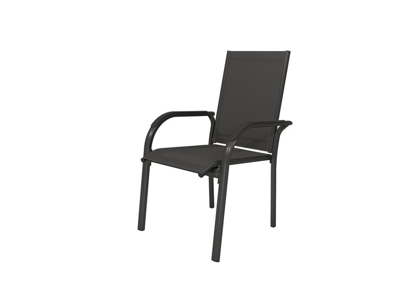  Zobrazit na celou obrazovku florabest Stohovatelná hliníková židle ALU, černá/antracitová - Obrázek 1