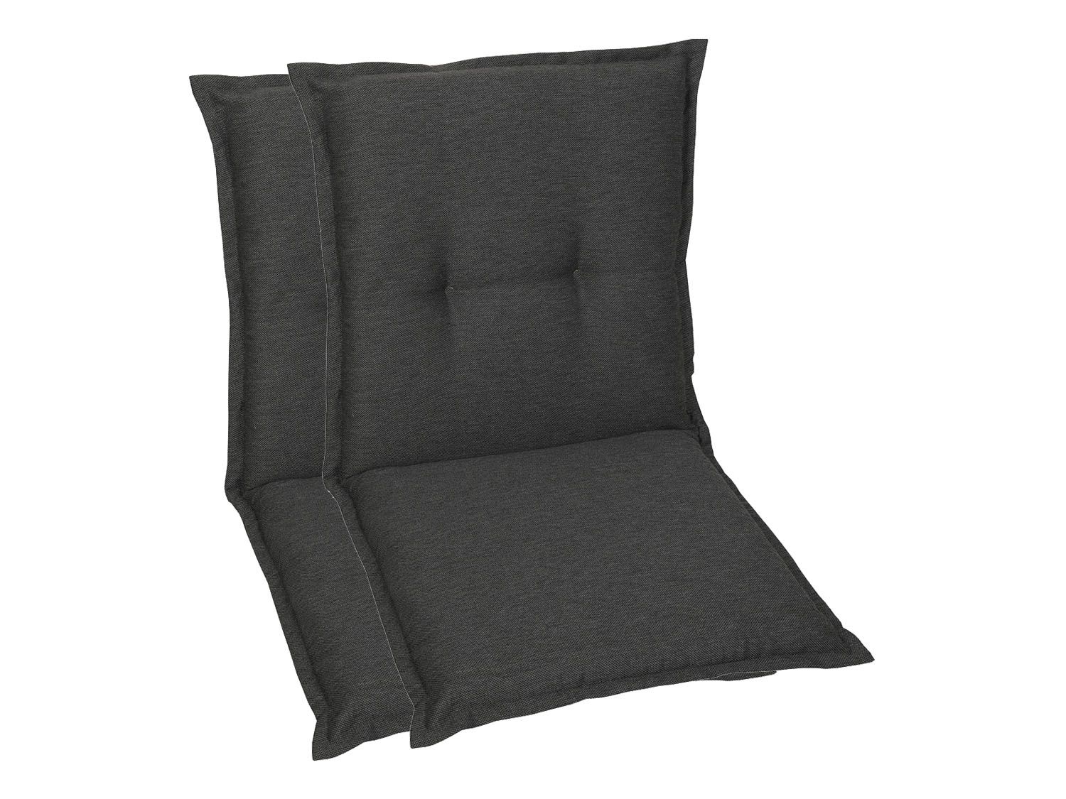 Go-De Textil Sada zahradních podsedáků Uni (nízká opěrka, 2 kusy, antracitová)