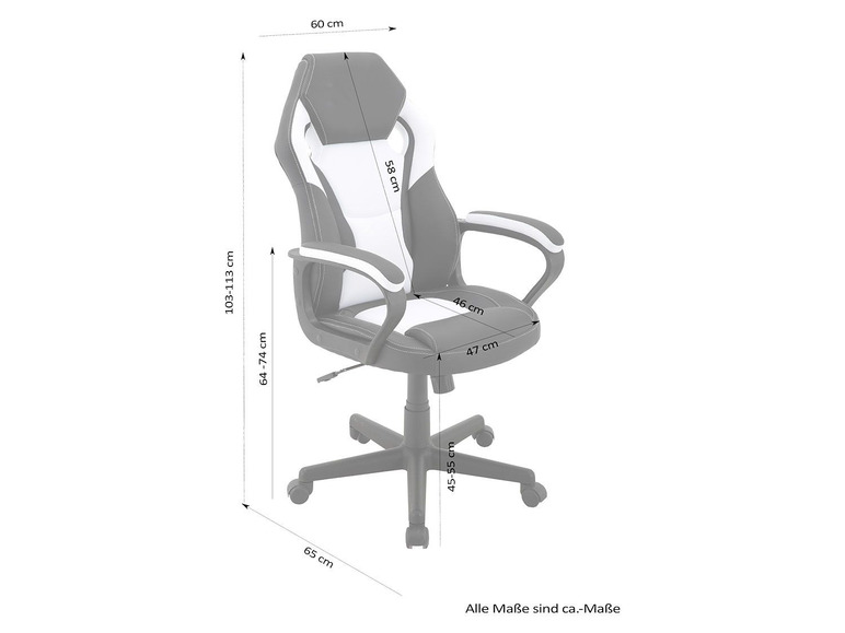  Zobrazit na celou obrazovku Homexperts Herní židle Manta - Obrázek 15