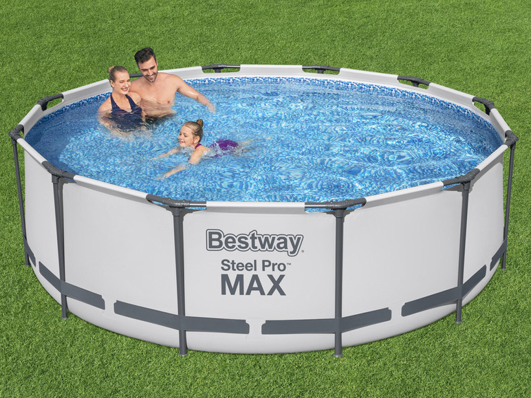  Zobrazit na celou obrazovku Bestway Bazén s ocelovým rámem Steel ProMAX™ s filtračním zařízením a bezpečnostními schůdky, Ø 3,66 x 1 m - Obrázek 3