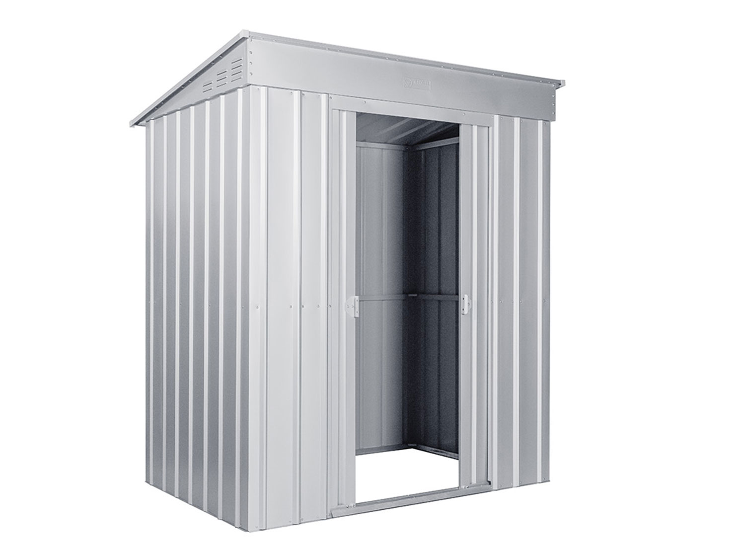 Globel Zahradní přístřešek Skillion (metalická stříbrná, 64cm)