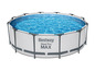 Kulatý bazén Bestway Steel Pro MAX s vodou.