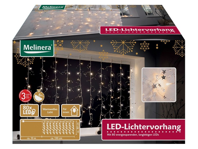  Zobrazit na celou obrazovku Melinera LED světelný závěs - Obrázek 3