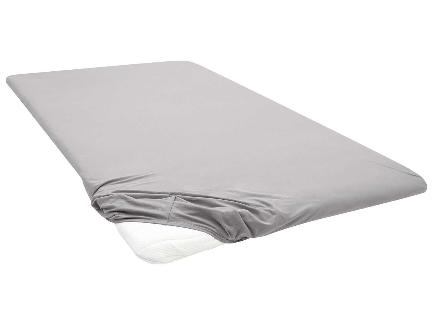 Biberna Žerzejové napínací prostěradlo na podložku na matraci (bouřkově šedá, 90-100 x 200 cm)