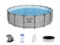Bazén Bestway Steel Pro MAX s filtrem, žebříkem a plachtou.