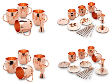ECHTWERK Sada měděných hrnků Moscow Mule, 5dílná / 13dílná