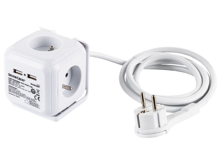  Zobrazit na celou obrazovku SILVERCREST® Zásuvková kostka s USB porty - Obrázek 1