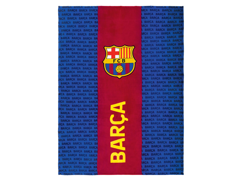  Zobrazit na celou obrazovku Hebká deka FC Barcelona, 150 x 200 cm - Obrázek 1