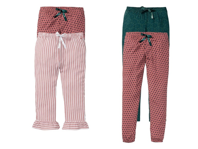  Zobrazit na celou obrazovku ESMARA® Lingerie Dámské pyžamové kalhoty, 2 kusy - Obrázek 1