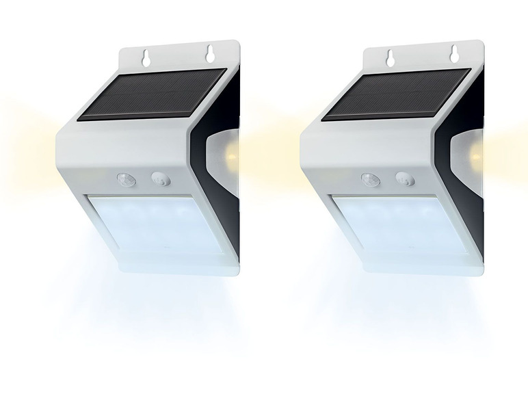  Zobrazit na celou obrazovku LIVARNO LUX LED solární nástěnné svítidlo, 2 kusy - Obrázek 1