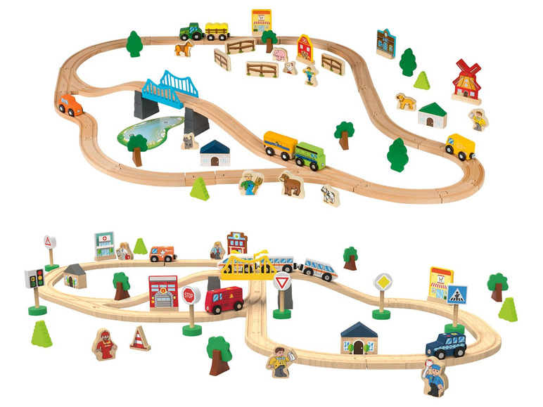  Zobrazit na celou obrazovku Playtive Dřevěná železnice - Obrázek 1