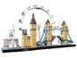 LEGO model Londýna s Big Benem, London Eye a Tower Bridge.
