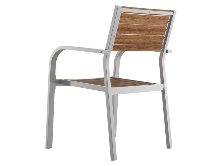  Zobrazit na celou obrazovku florabest Stohovatelná hliníková židle s eukalyptovým dřevem - Obrázek 5