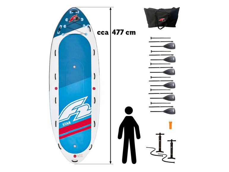  Zobrazit na celou obrazovku F2 Dvoukomorový paddleboard Team 15,6″ - Obrázek 2