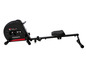Černý veslovací trenažér Christopeit s červeným akcentem.