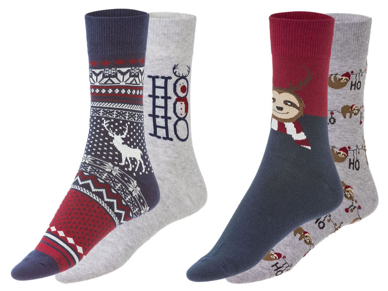  Zobrazit na celou obrazovku LIVERGY® Pánské vánoční ponožky, 2 páry - Obrázek 1
