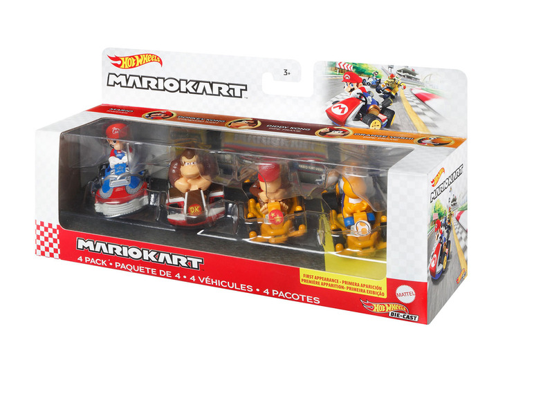  Zobrazit na celou obrazovku Hot Wheels Mario Kart Sada autíček, 4dílná - Obrázek 1