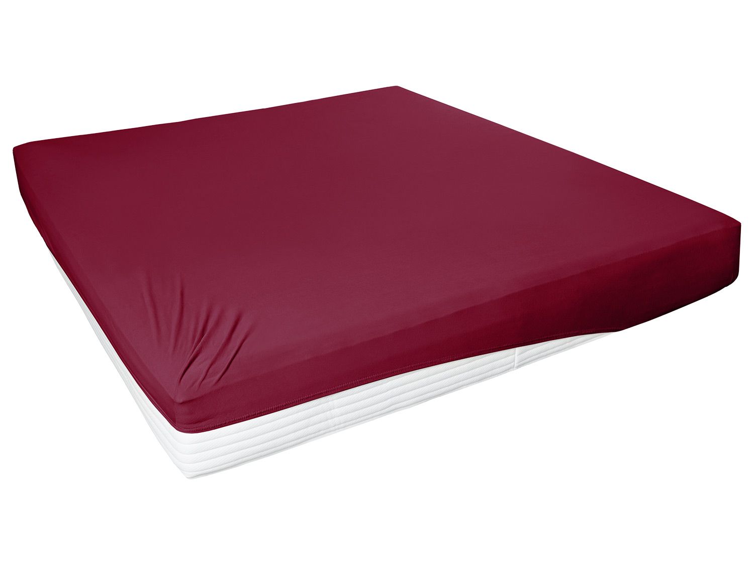 Primera Žerzejové napínací prostěradlo (90-100 x 200 cm, bordó)