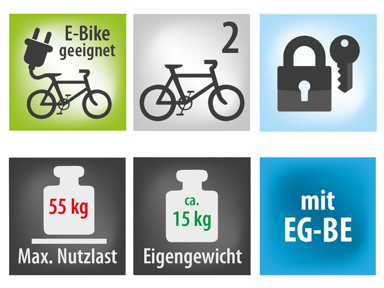  Zobrazit na celou obrazovku EUFAB Nosič elektrokol E-Bike II - Obrázek 7
