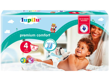 LUPILU® Dětské pleny Premium Comfort, velikost 4 MAXI, 41 kusů