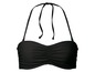 Černá bikinová podprsenka s halterovým střihem.