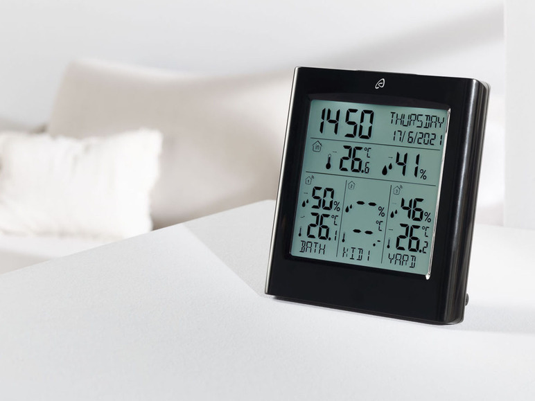  Zobrazit na celou obrazovku AURIOL® Bezdrátová meteostanice s třemi teplotními senzory (vnitřní i vnější) - Obrázek 3